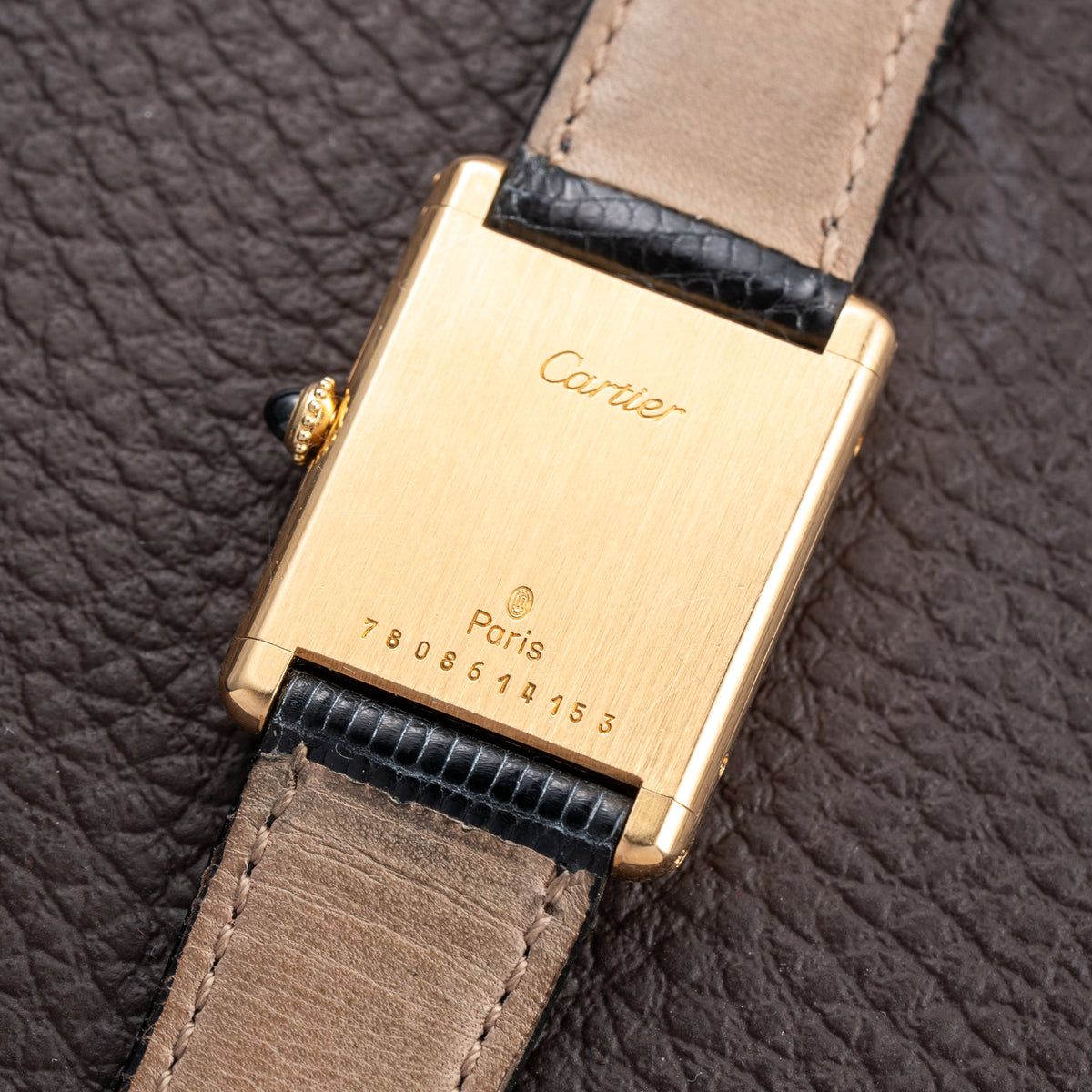Cartier Tank Louis 'Paris' Dial 18K Yellow Gold GM Ref. 78086 From 1980s