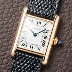Cartier Tank Louis Paris Dial 18K Yellow Gold PM Ref 78087 from 1980s