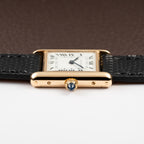 Cartier Tank Louis Paris Dial 18K Yellow Gold PM Ref 78087 from 1980s