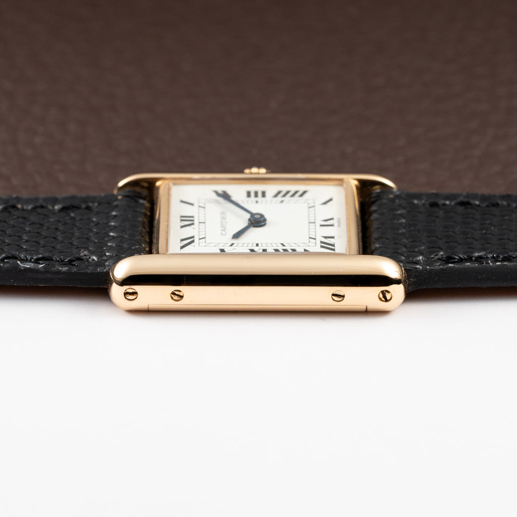 Cartier Tank Louis Paris Dial 18K Yellow Gold PM Ref 78087 from 1980s