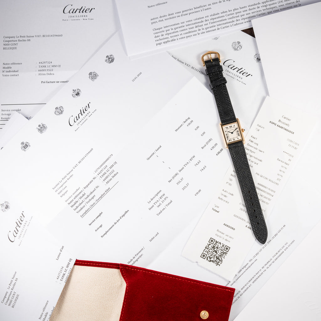 Cartier Tank Louis PM Quartz Cartier Service 2026 18K Yellow Gold PM Ref. 66001 from 1990s