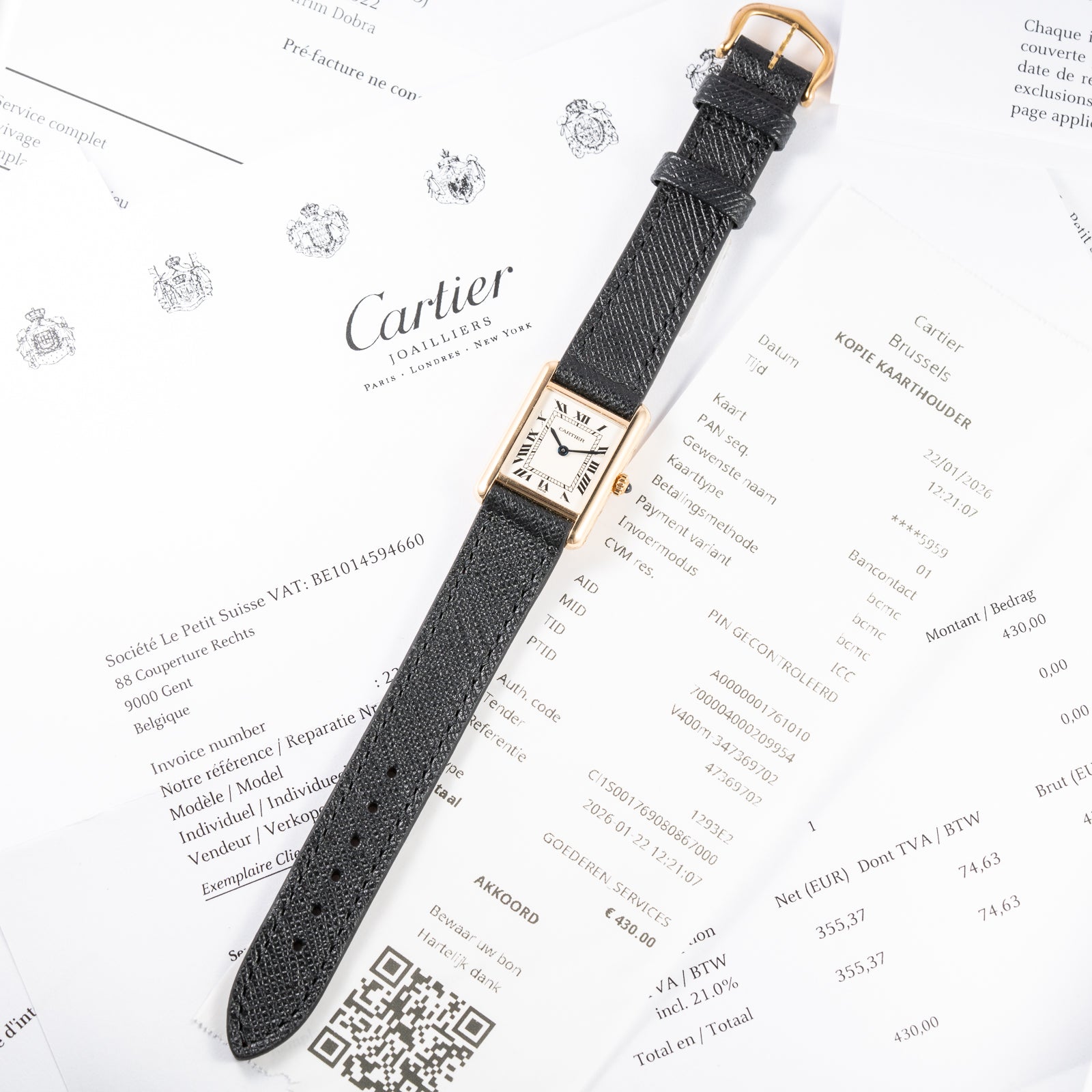 Cartier Tank Louis PM Quartz Cartier Service 2026 18K Yellow Gold PM Ref. 66001 from 1990s