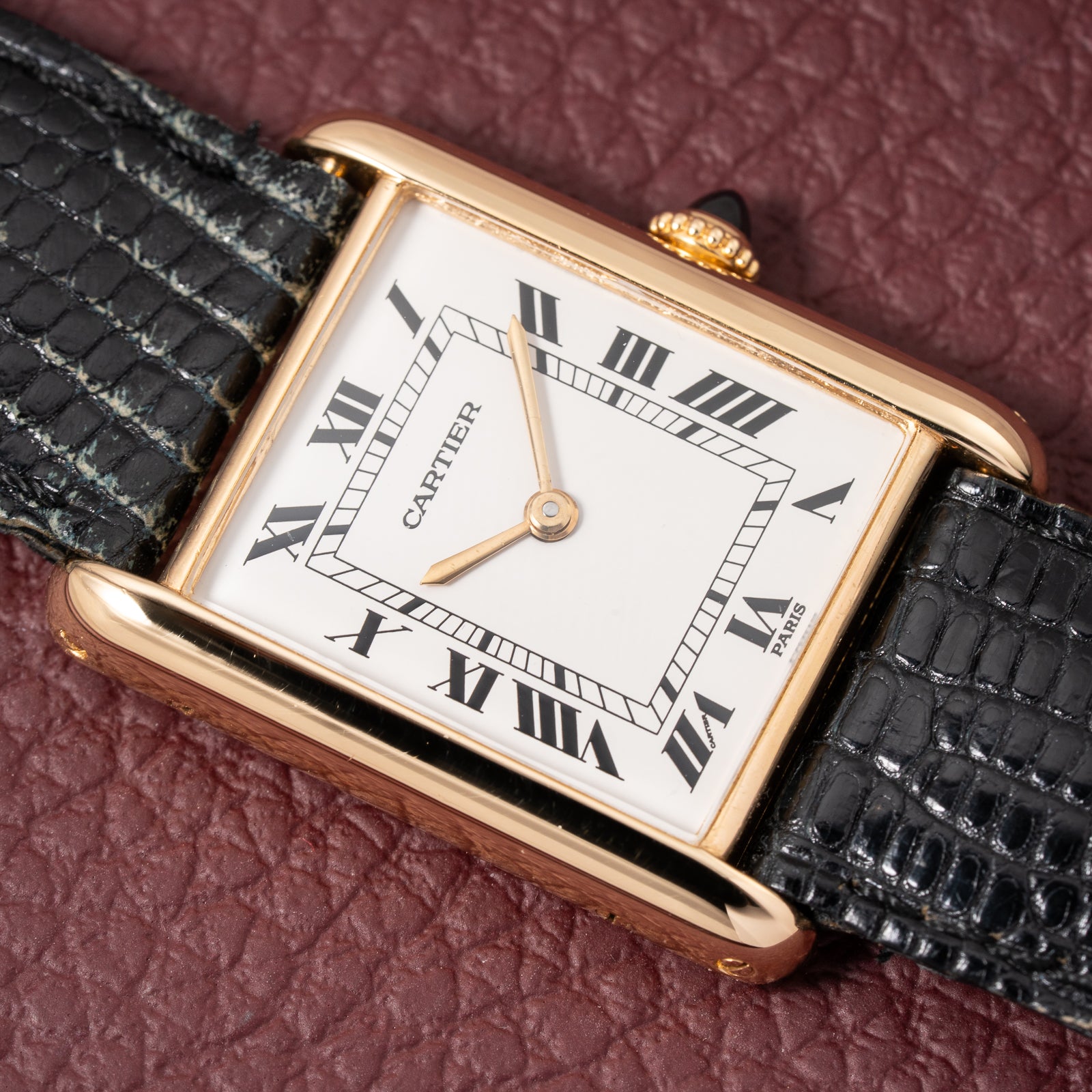 Cartier Tank Louis Paris Dial 18K Yellow Gold Ref. 78086 from 1970s