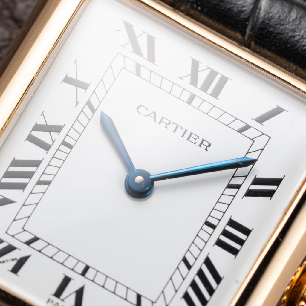 Cartier Tank Louis Paris Dial 18K Yellow Gold GM LM Ref. 78086 from 1970s