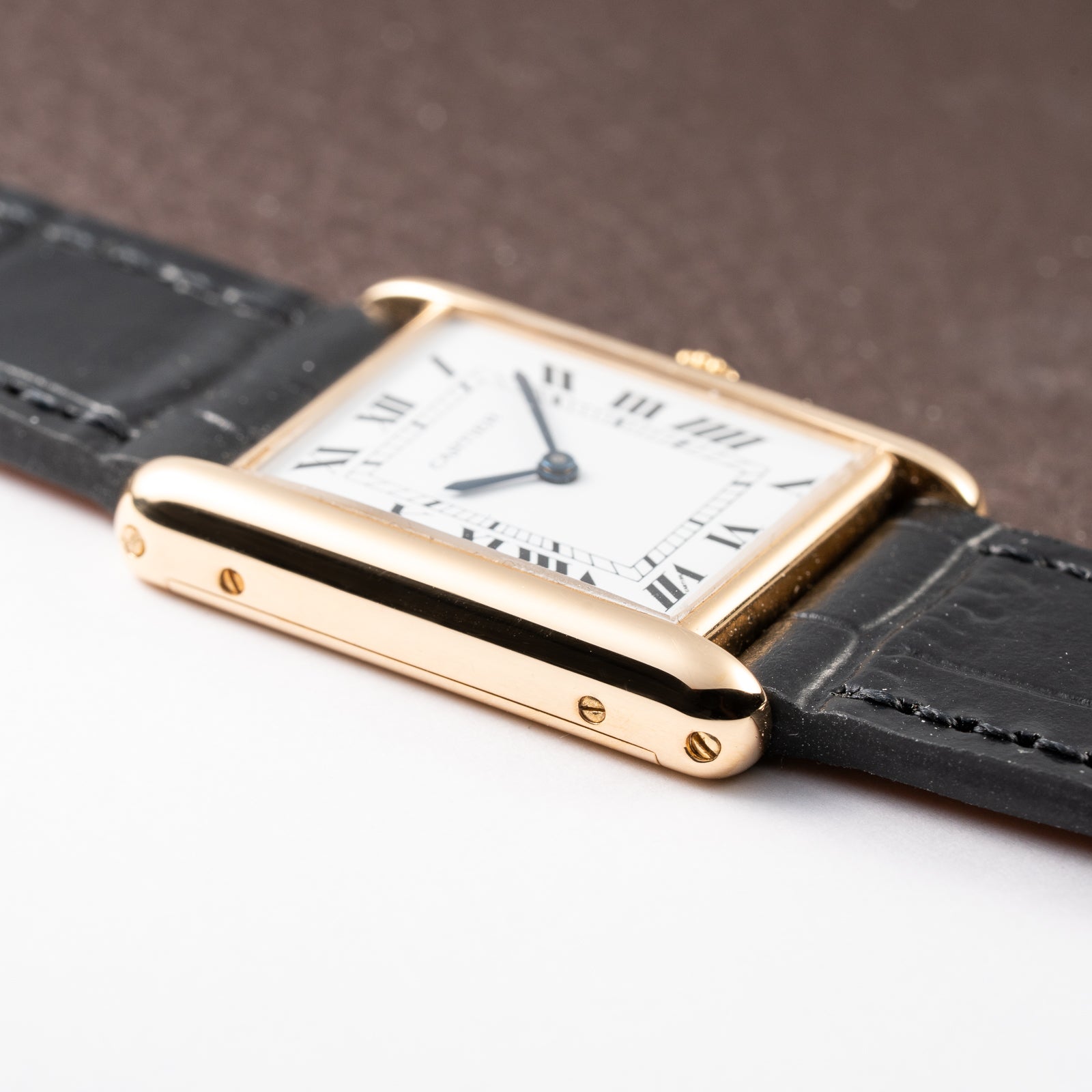 Cartier Tank Louis Paris Dial 18K Yellow Gold GM LM Ref. 78086 from 1970s