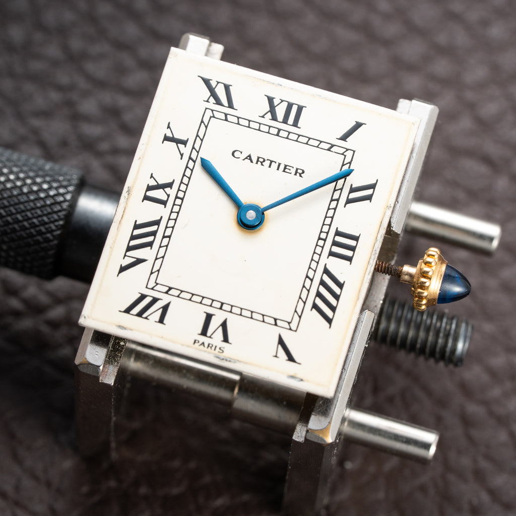 Cartier Tank Louis "Paris" Automatic 18K Yellow Gold "Early Flatback" Chubby Ref. 17002 Circa 1973