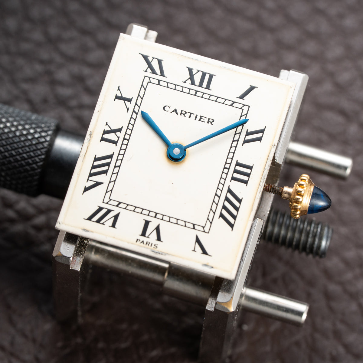 Cartier Tank Louis "Paris" Automatic 18K Yellow Gold "Early Flatback" Chubby Ref. 17002 Circa 1973