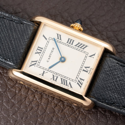 Cartier Tank Louis "Paris" Automatic 18K Yellow Gold "Early Flatback" Chubby Ref. 17002 Circa 1973
