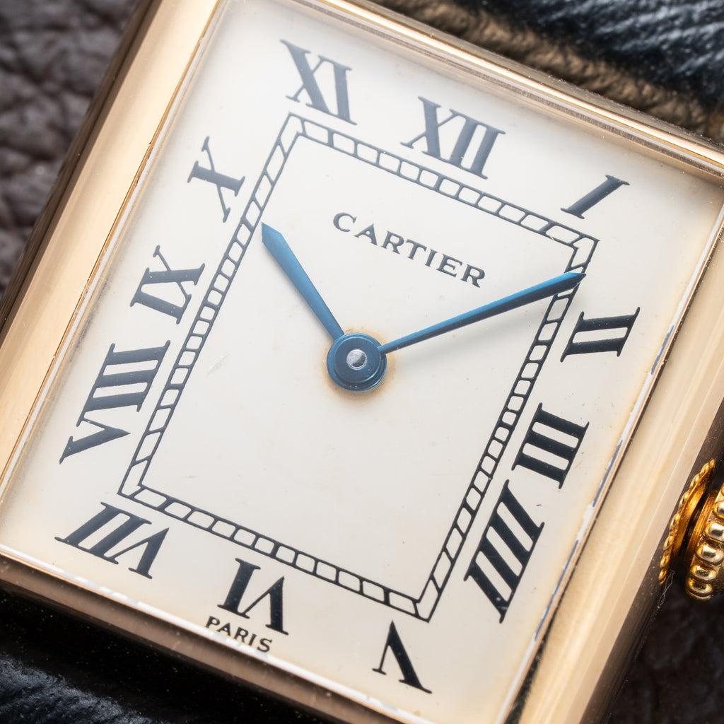 Cartier Tank Louis "Paris" Automatic 18K Yellow Gold "Early Flatback" Chubby Ref. 17002 Circa 1973