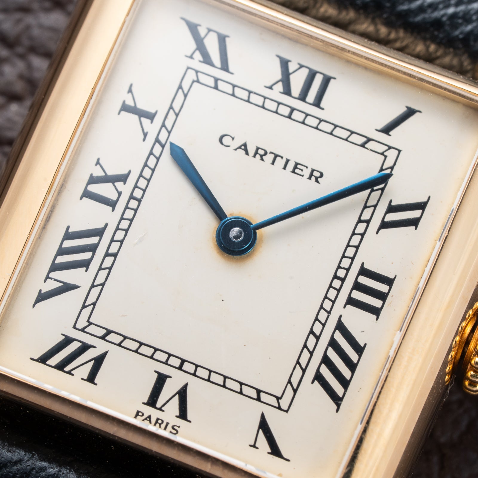 Cartier Tank Louis "Paris" Automatic 18K Yellow Gold "Early Flatback" Chubby Ref. 17002 Circa 1973