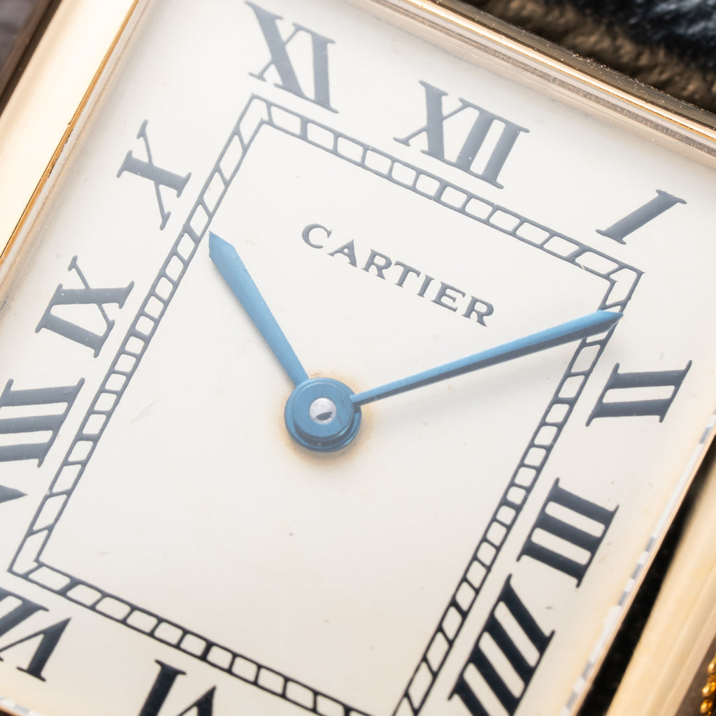 Cartier Tank Louis "Paris" Automatic 18K Yellow Gold "Early Flatback" Chubby Ref. 17002 Circa 1973