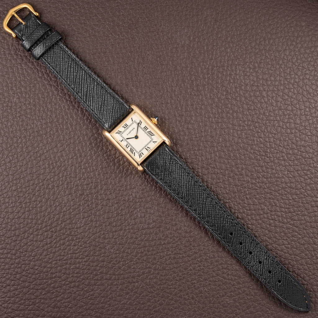 Cartier Tank Louis "Paris" Automatic 18K Yellow Gold "Early Flatback" Chubby Ref. 17002 Circa 1973