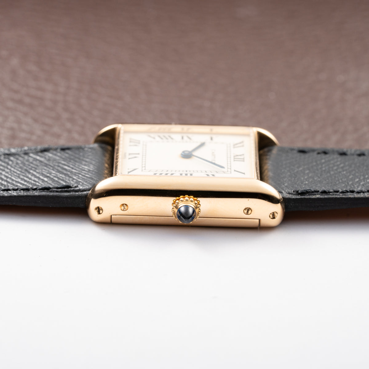 Cartier Tank Louis "Paris" Automatic 18K Yellow Gold "Early Flatback" Chubby Ref. 17002 Circa 1973