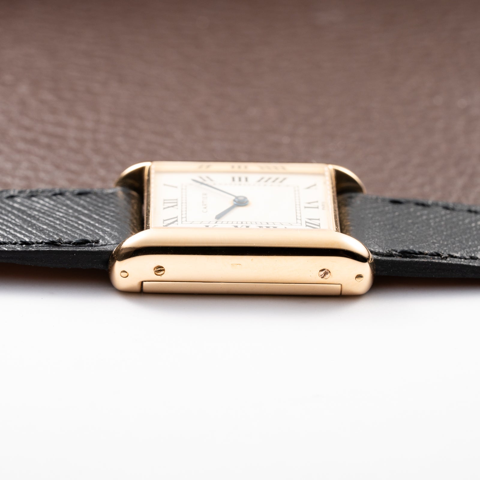 Cartier Tank Louis "Paris" Automatic 18K Yellow Gold "Early Flatback" Chubby Ref. 17002 Circa 1973