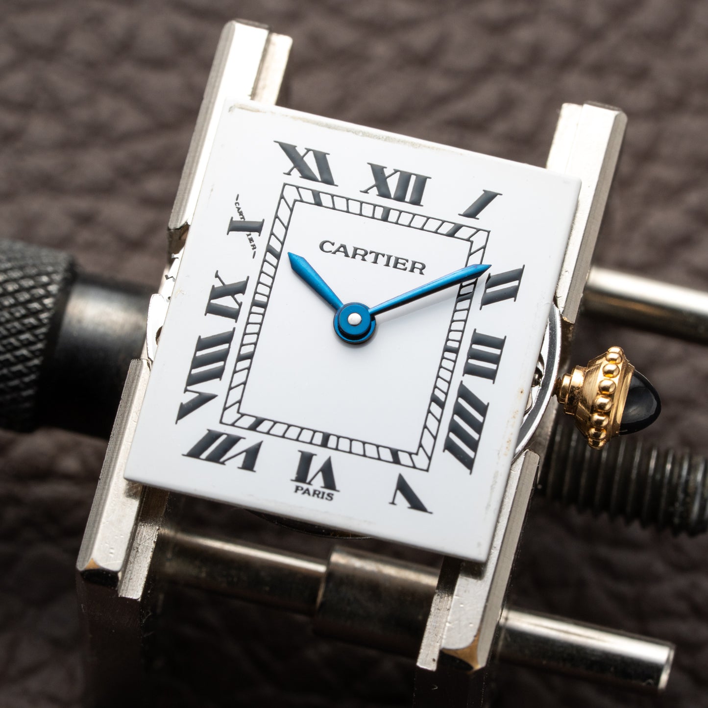 Cartier Tank Louis 'Paris' Dial 18K Yellow Gold PM Ref 78087 from 1970s