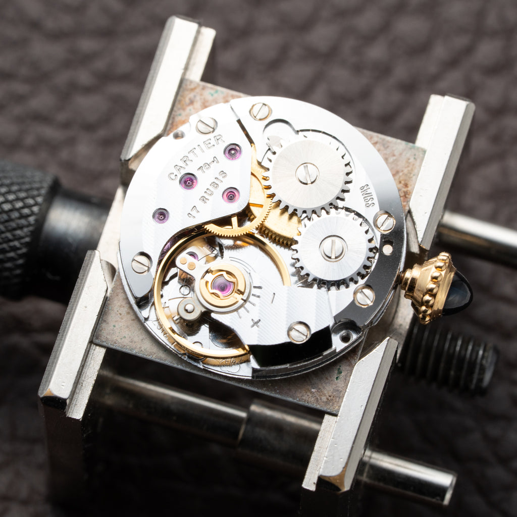 Cartier Tank Louis 'Paris' Dial 18K Yellow Gold PM Ref 78087 from 1970s