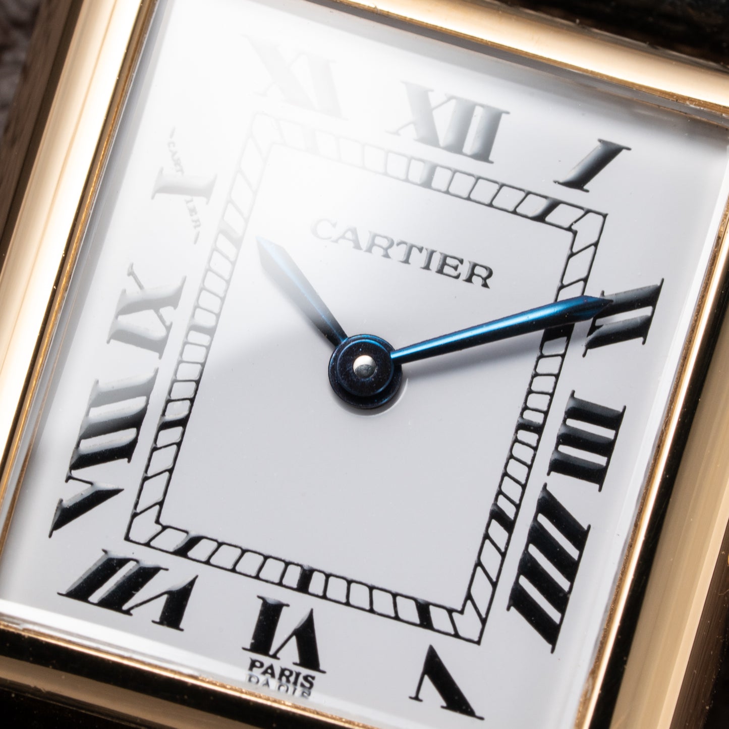 Cartier Tank Louis 'Paris' Dial 18K Yellow Gold PM Ref 78087 from 1970s