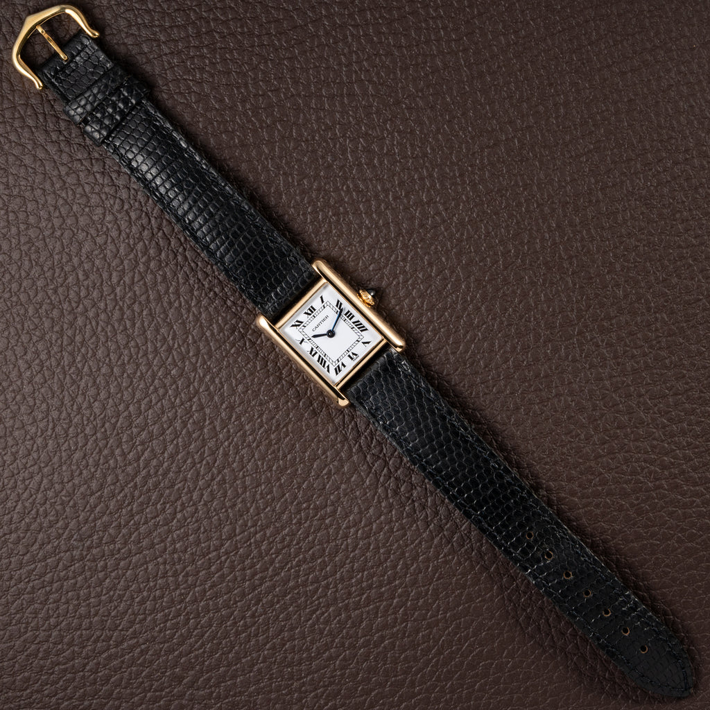 Cartier Tank Louis 'Paris' Dial 18K Yellow Gold PM Ref 78087 from 1970s