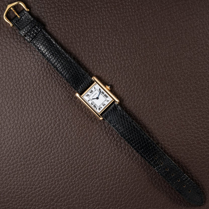 Cartier Tank Louis 'Paris' Dial 18K Yellow Gold PM Ref 78087 from 1970s