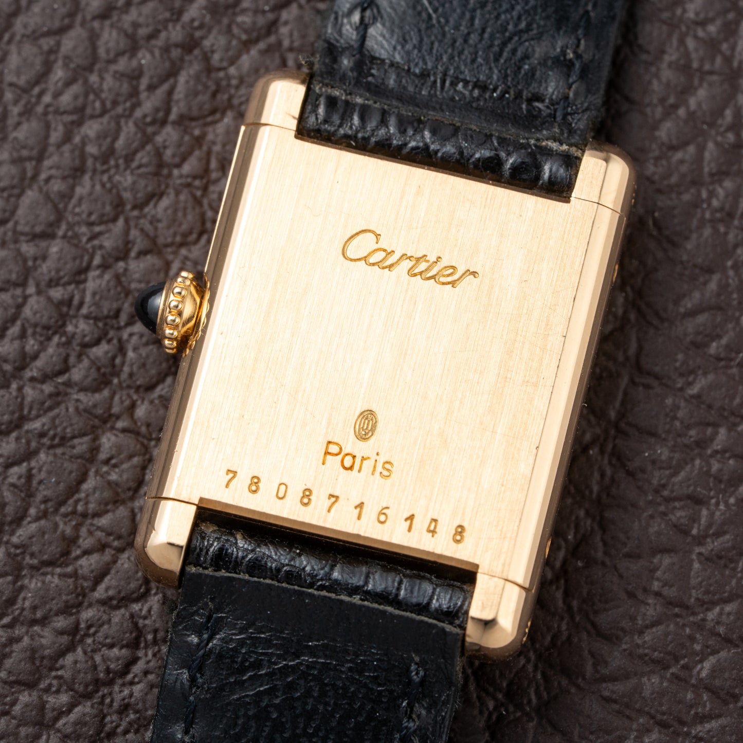 Cartier Tank Louis 'Paris' Dial 18K Yellow Gold PM Ref 78087 from 1970s
