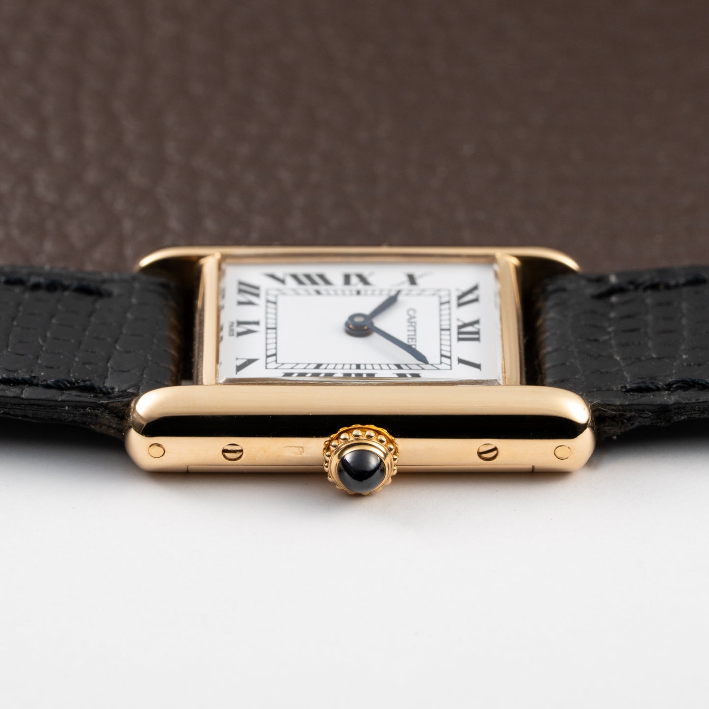 Cartier Tank Louis 'Paris' Dial 18K Yellow Gold PM Ref 78087 from 1970s