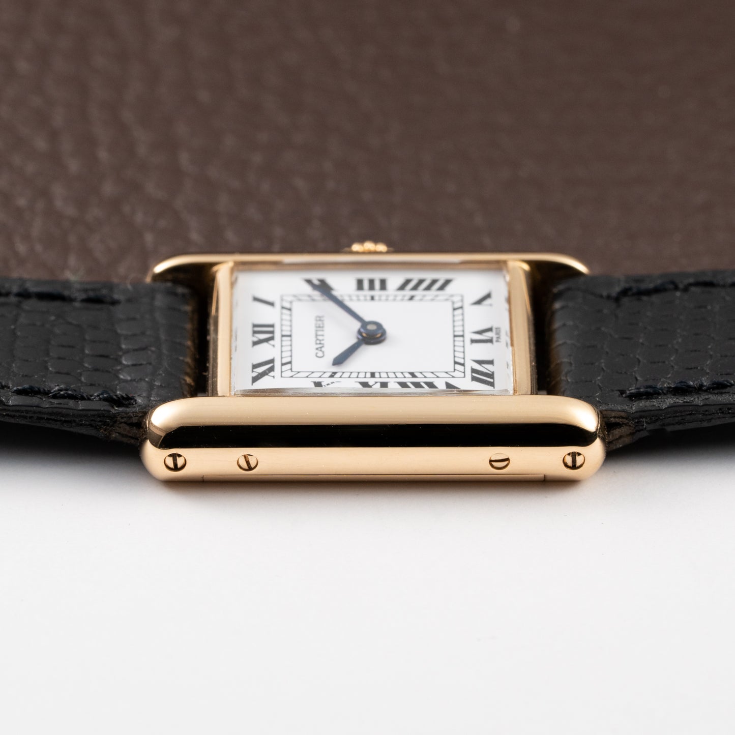 Cartier Tank Louis 'Paris' Dial 18K Yellow Gold PM Ref 78087 from 1970s
