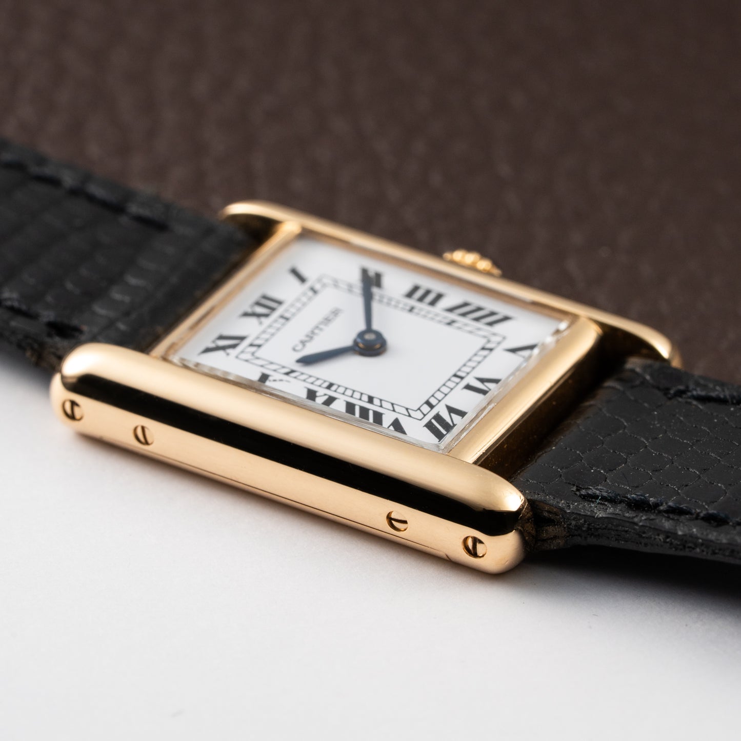 Cartier Tank Louis 'Paris' Dial 18K Yellow Gold PM Ref 78087 from 1970s