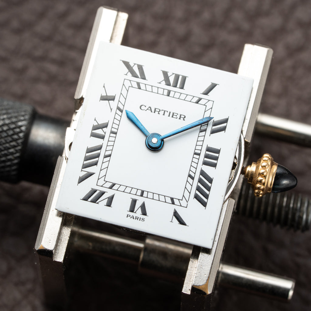 Cartier Tank Louis Paris Dial 18K Yellow Gold PM Ref 78087 from 1980s