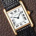 Cartier Tank Louis Paris Dial 18K Yellow Gold PM Ref 78087 from 1980s