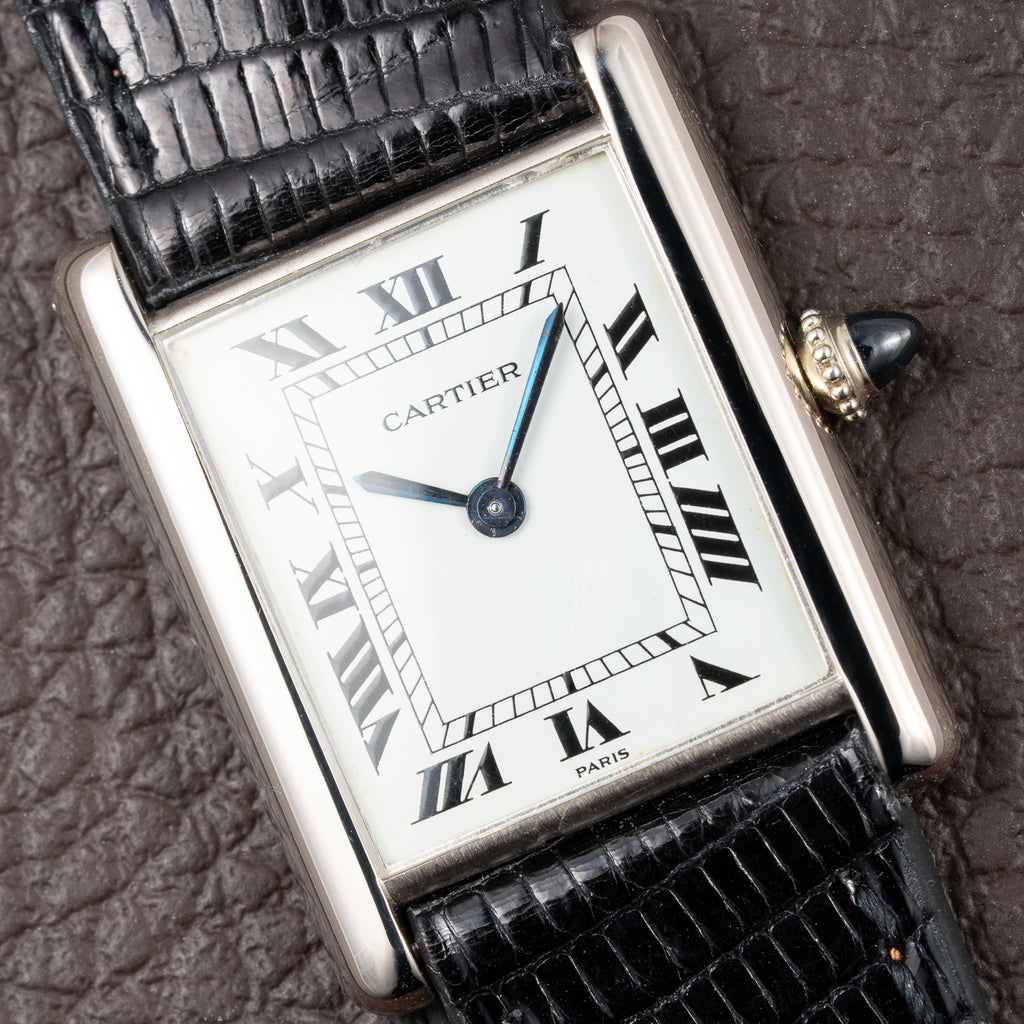 Cartier Tank Louis “Paris” Extra Plat 18K White Gold Ref. 96019 From 1980s