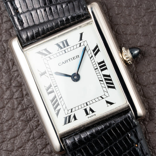Cartier Tank Louis “Paris” Extra Plat 18K White Gold Ref. 96019 From 1980s