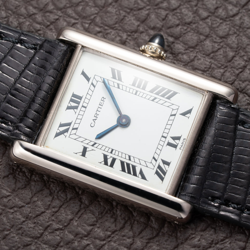 Cartier Tank Louis “Paris” Extra Plat 18K White Gold Ref. 96019 From 1980s