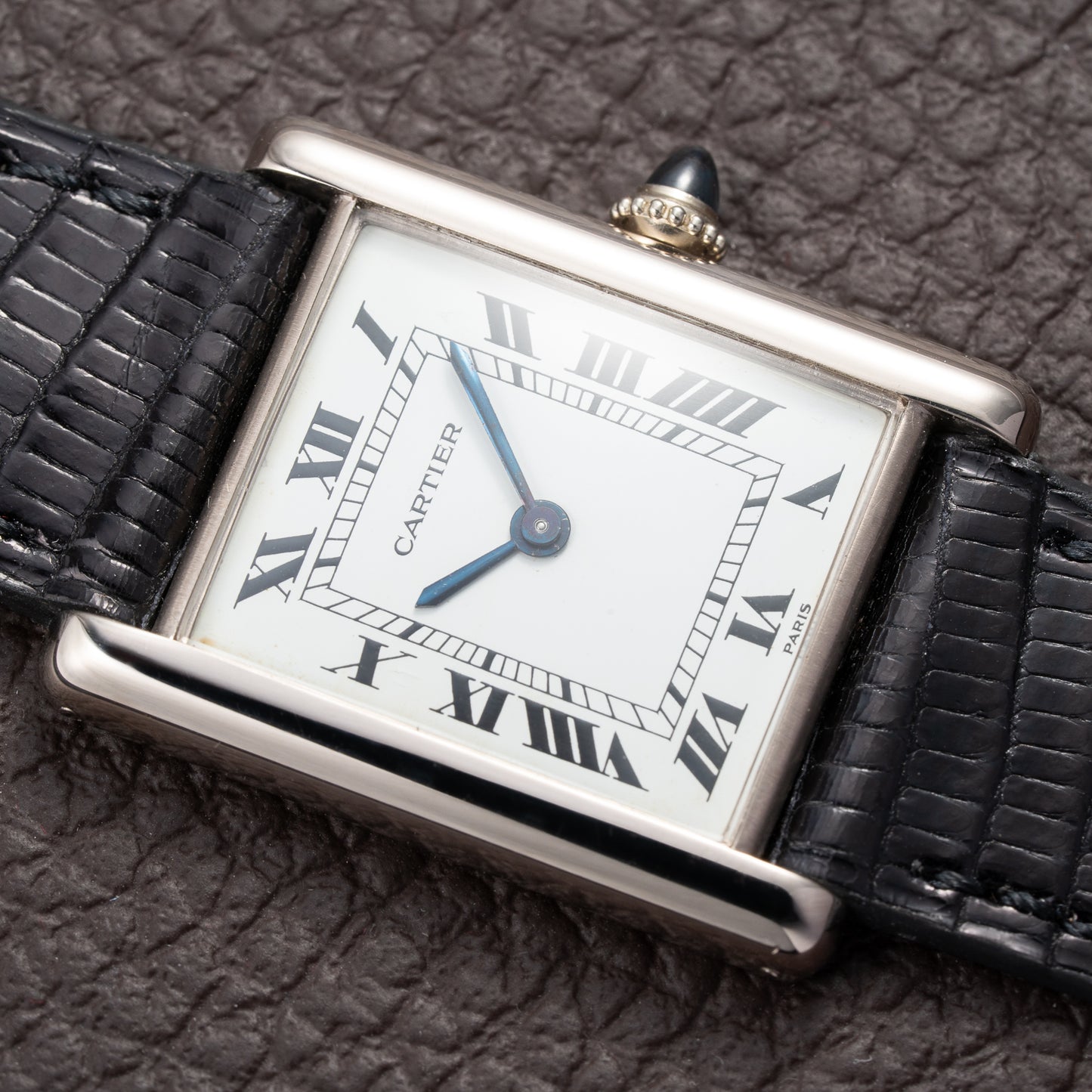 Cartier Tank Louis “Paris” Extra Plat 18K White Gold Ref. 96019 From 1980s