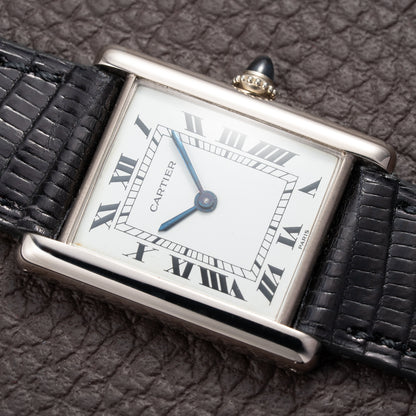 Cartier Tank Louis “Paris” Extra Plat 18K White Gold Ref. 96019 From 1980s