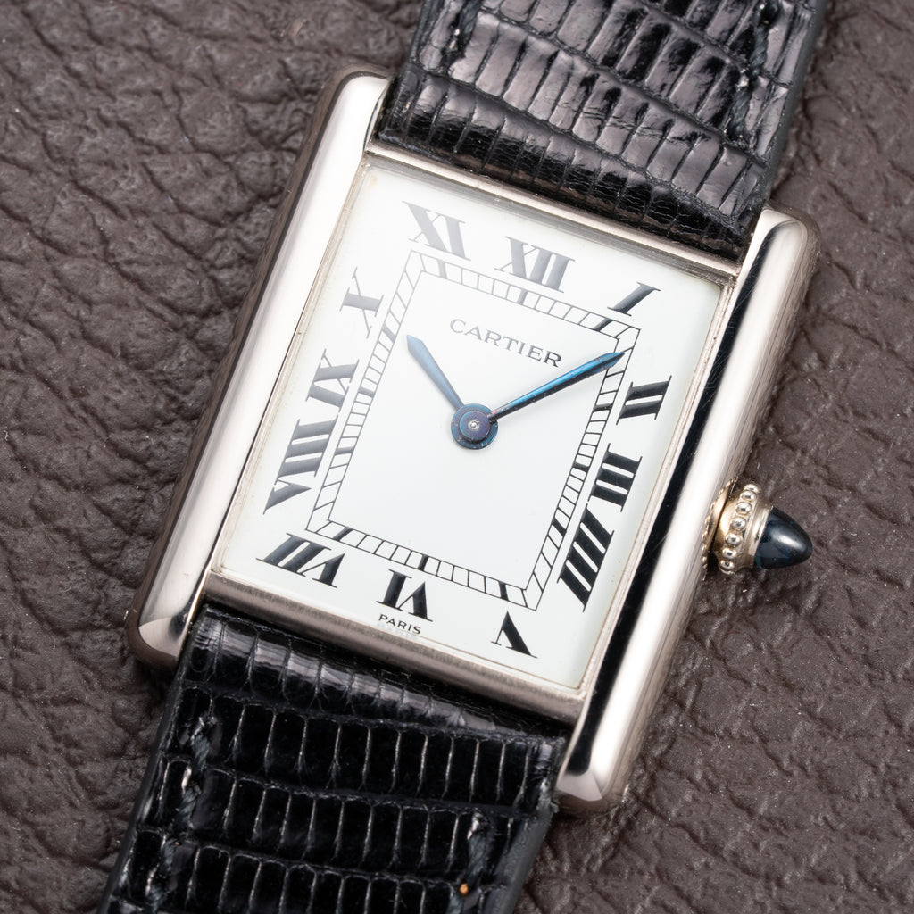Cartier Tank Louis “Paris” Extra Plat 18K White Gold Ref. 96019 From 1980s