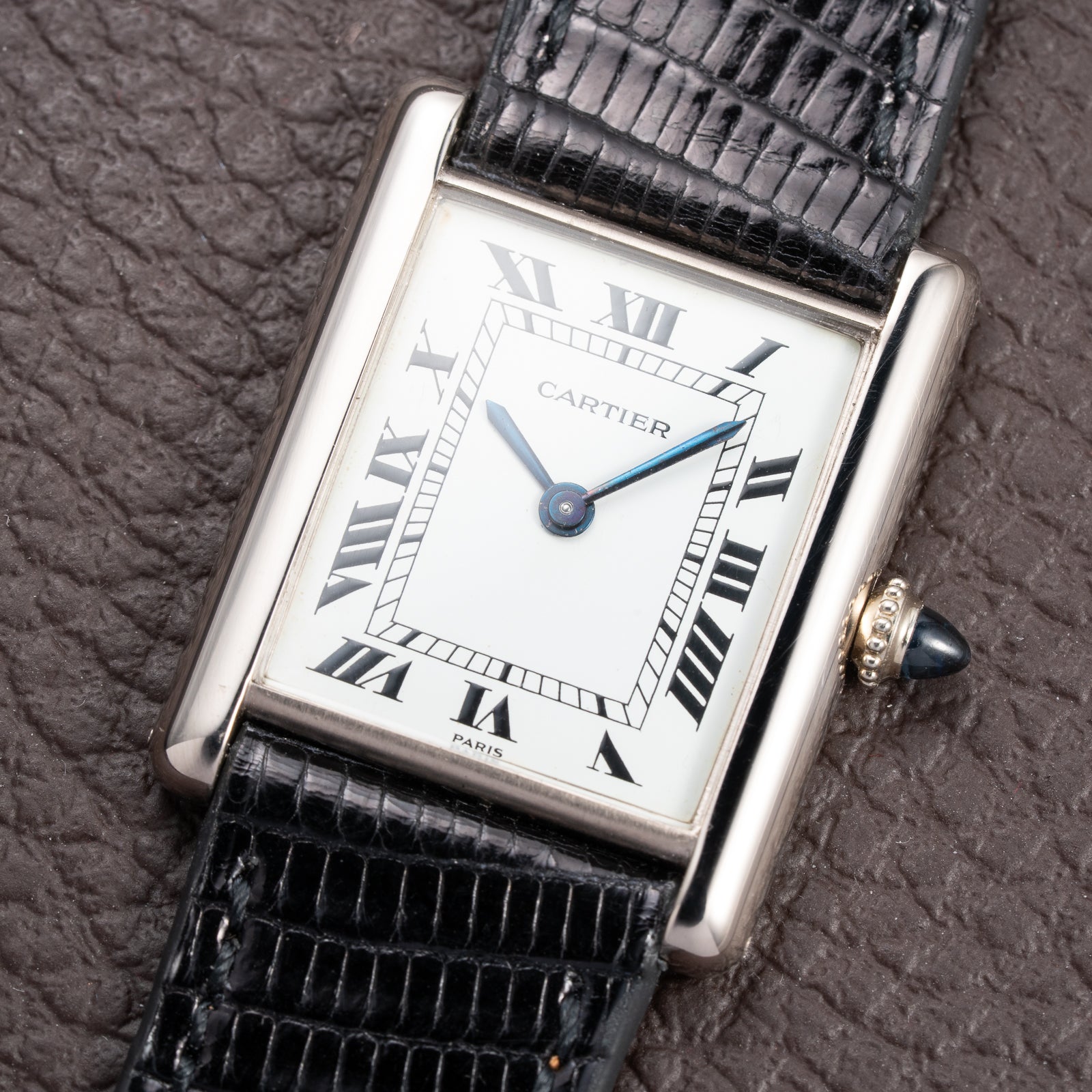 Cartier Tank Louis “Paris” Extra Plat 18K White Gold Ref. 96019 From 1980s