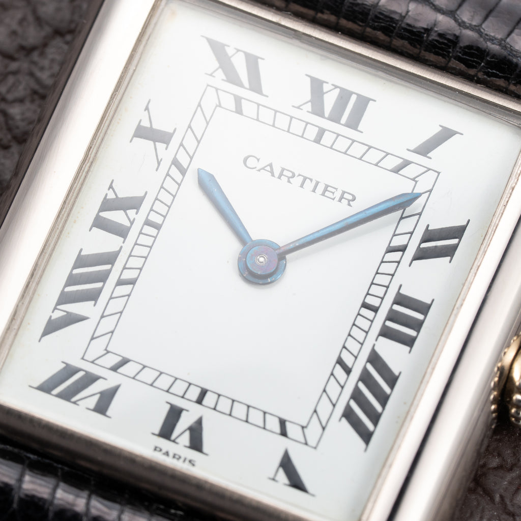 Cartier Tank Louis “Paris” Extra Plat 18K White Gold Ref. 96019 From 1980s