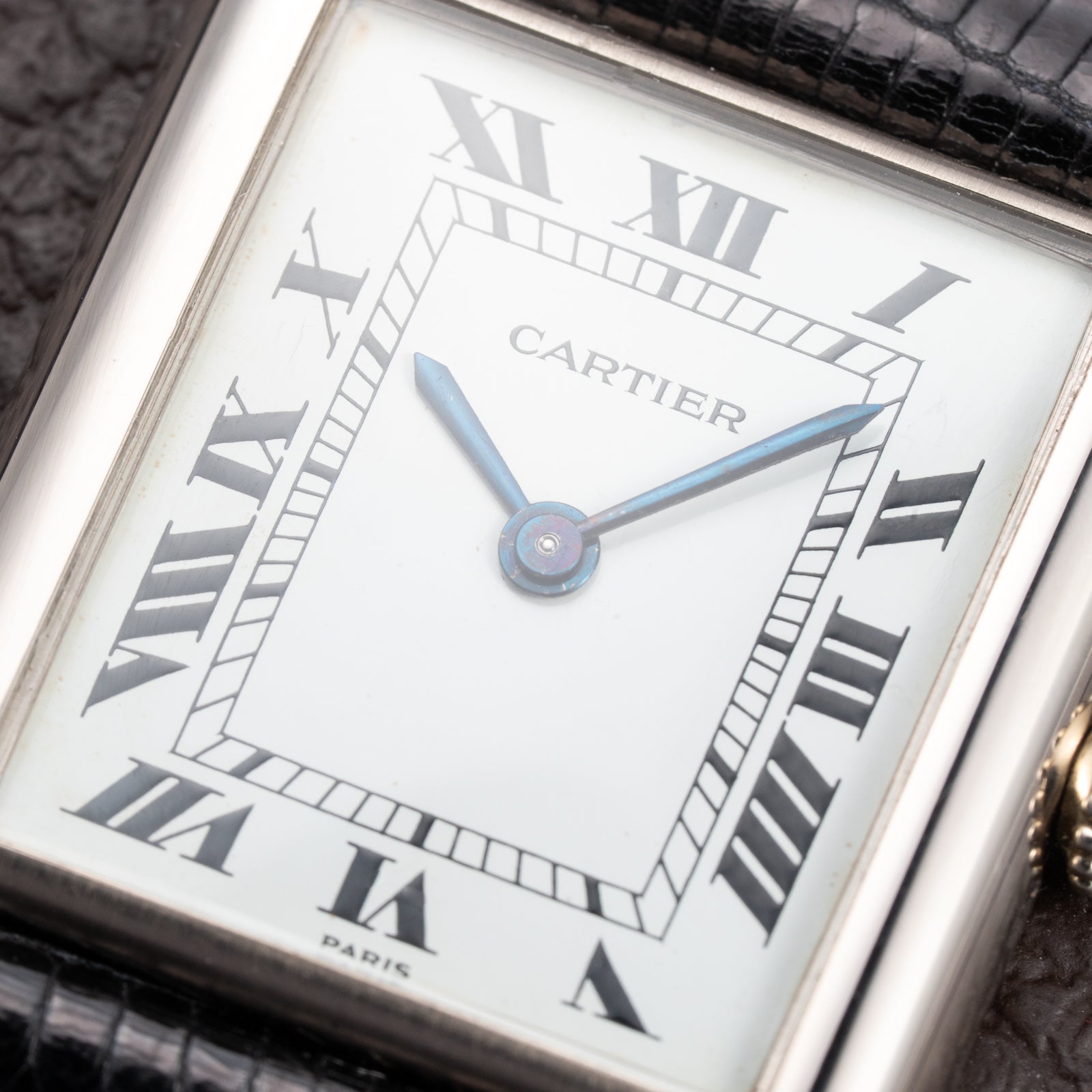 Cartier Tank Louis “Paris” Extra Plat 18K White Gold Ref. 96019 From 1980s