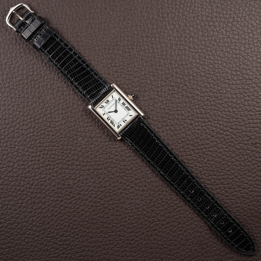 Cartier Tank Louis “Paris” Extra Plat 18K White Gold Ref. 96019 From 1980s