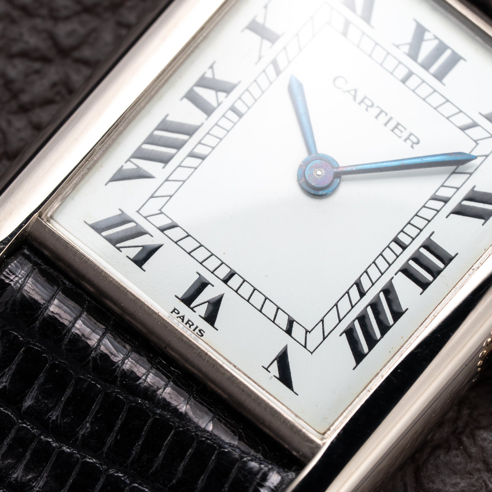 Cartier Tank Louis “Paris” Extra Plat 18K White Gold Ref. 96019 From 1980s