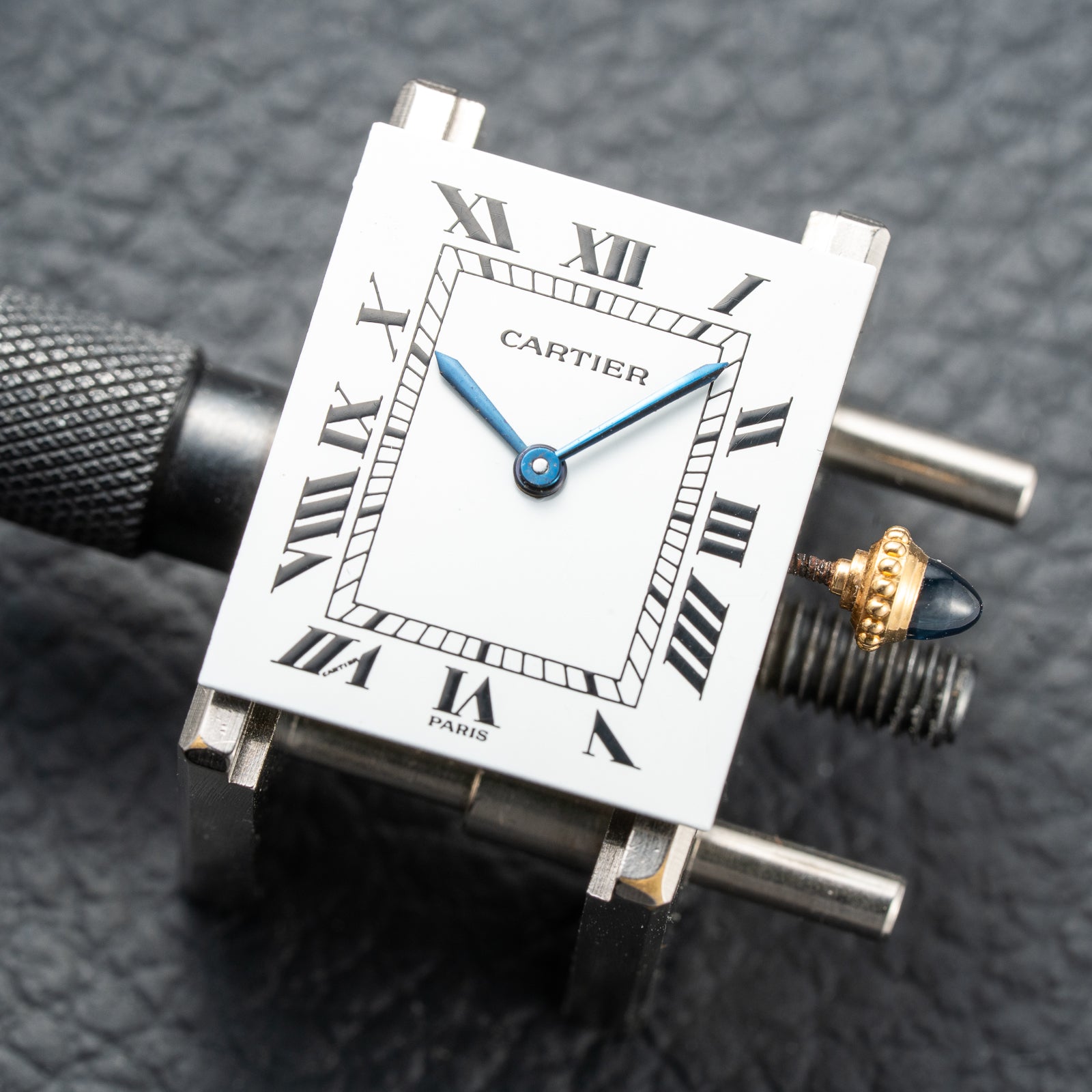 Cartier Tank Louis 'Paris' Dial 18K Yellow Gold GM LM Ref. 78086 from 1970s