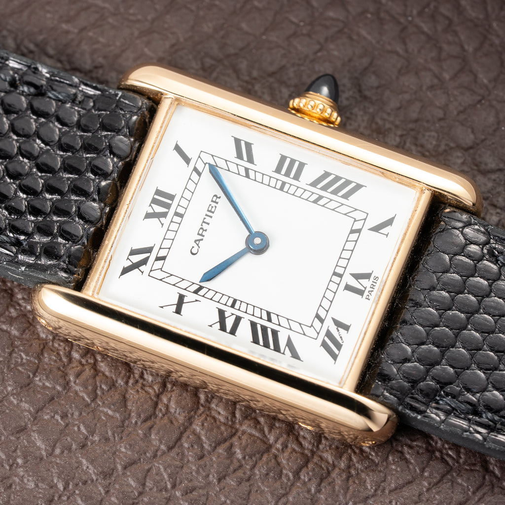 Cartier Tank Louis 'Paris' Dial 18K Yellow Gold GM LM Ref. 78086 from 1970s