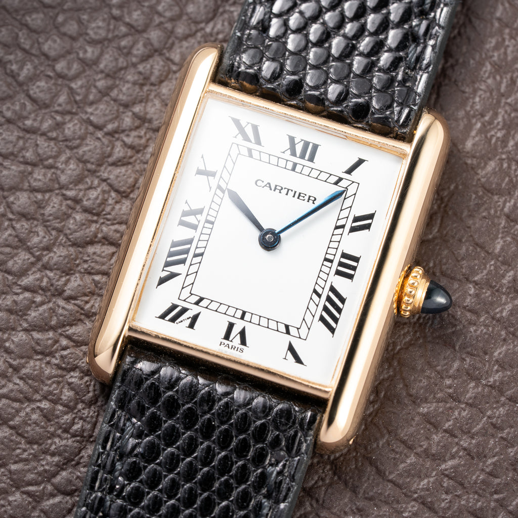 Cartier Tank Louis 'Paris' Dial 18K Yellow Gold GM LM Ref. 78086 from 1970s