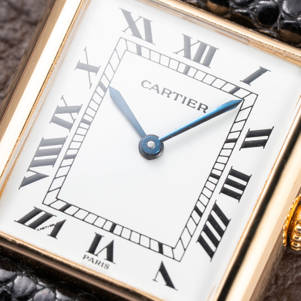 Cartier Tank Louis 'Paris' Dial 18K Yellow Gold GM LM Ref. 78086 from 1970s