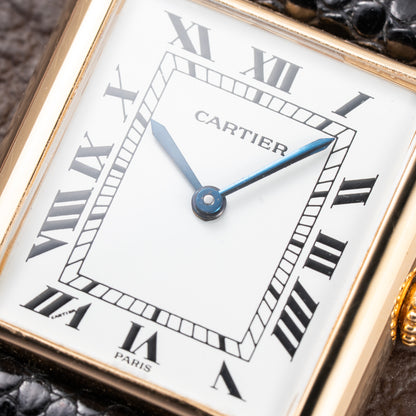 Cartier Tank Louis 'Paris' Dial 18K Yellow Gold GM LM Ref. 78086 from 1970s