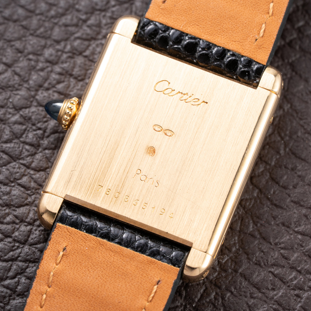 Cartier Tank Louis 'Paris' Dial 18K Yellow Gold GM LM Ref. 78086 from 1970s