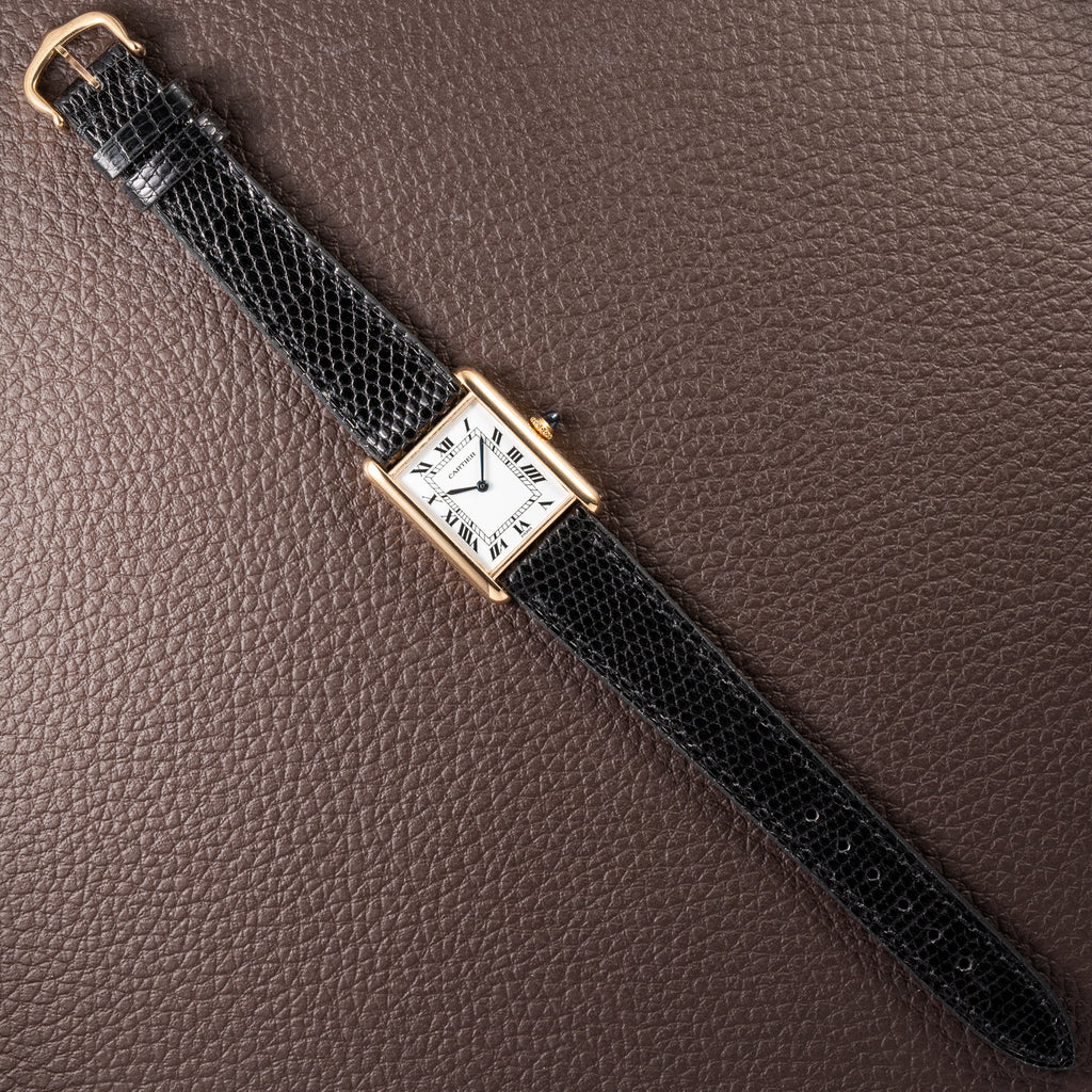 Cartier Tank Louis 'Paris' Dial 18K Yellow Gold GM LM Ref. 78086 from 1970s