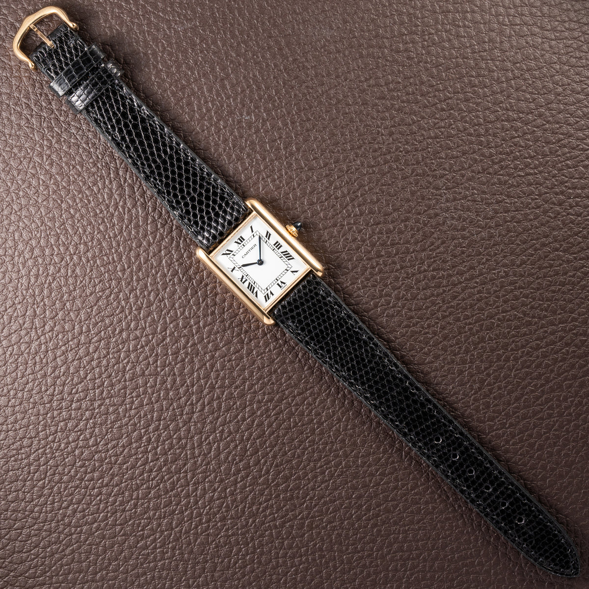 Cartier Tank Louis 'Paris' Dial 18K Yellow Gold GM LM Ref. 78086 from 1970s