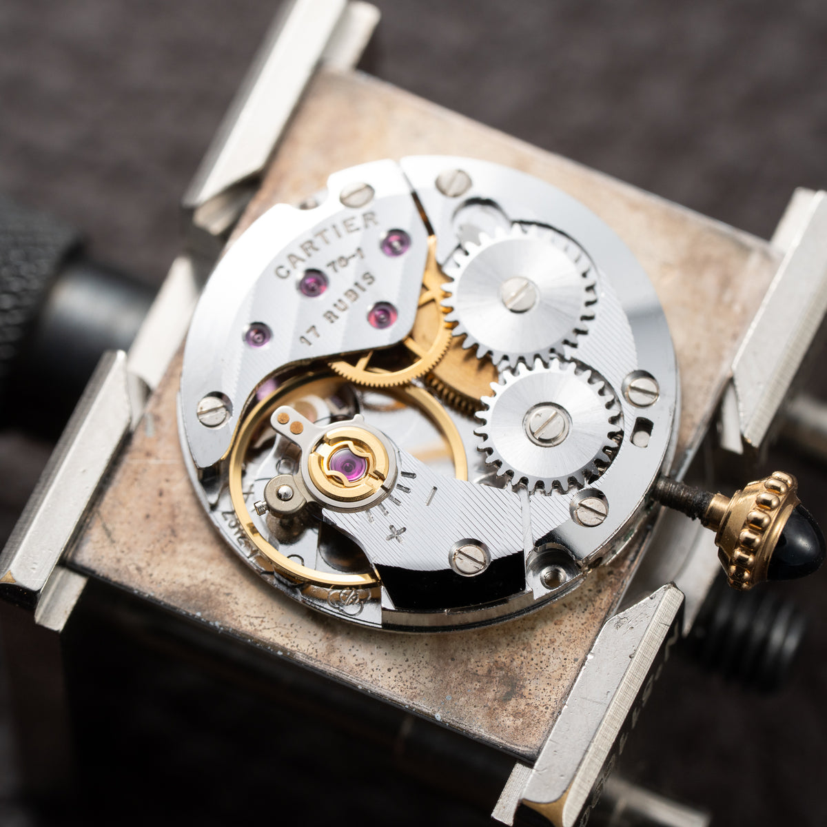 Cartier Tank Louis 'Paris' Dial 18K Yellow Gold GM Ref. 78086 From 1970s