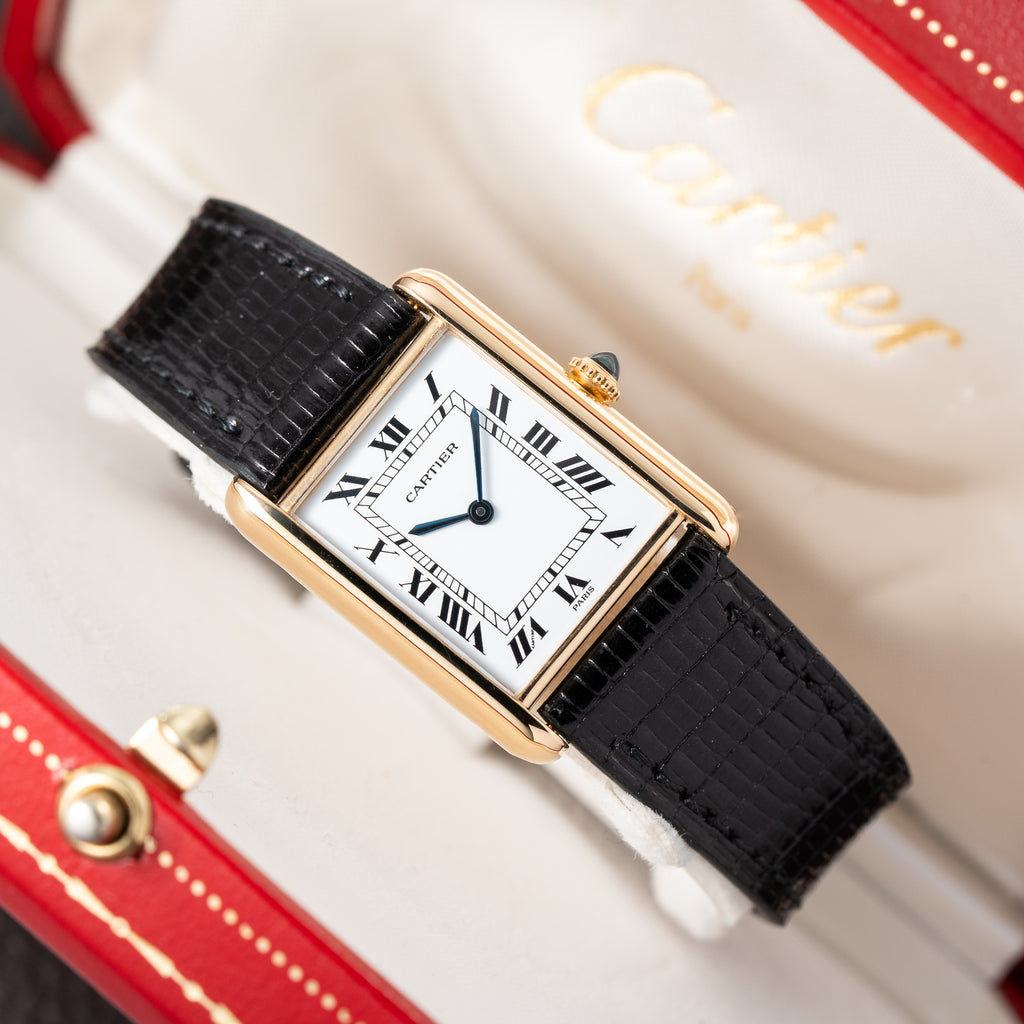 Cartier Tank Louis 'Paris' Dial 18K Yellow Gold GM Ref. 78086 From 1970s